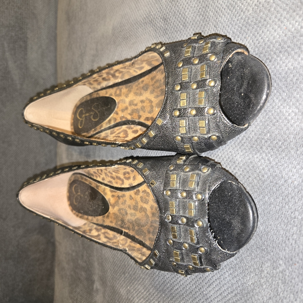 Jessica Simpson Black Peep-Toe Women's Shoes